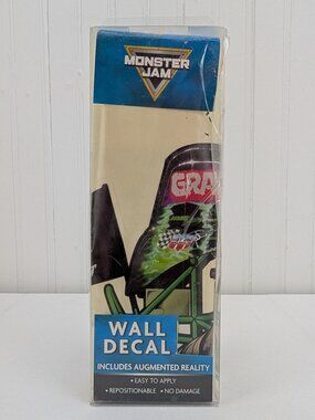 Decalcomania Monster Jam Grave Digger Wall Decal Augmented Reality Easy to Apply